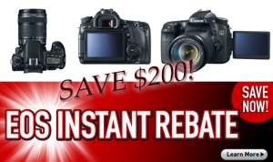 Save $200 on all configurations of the EOS 70D!